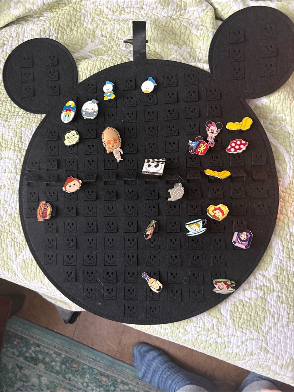 Disney Mickey Head Pin Display Board - Black Felt